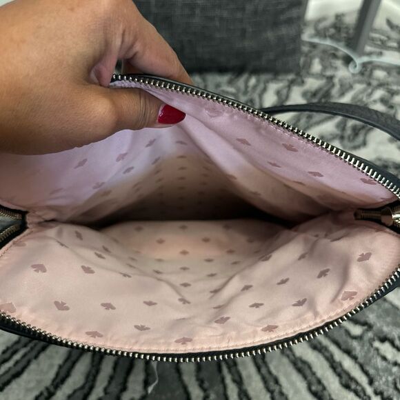 Kate Spade Carter Street Georgia Leather Shoulder Bag Crossbody Black - Picture 10 of 12